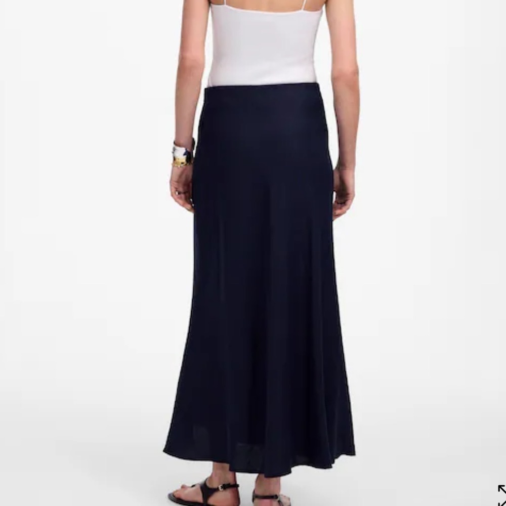 Madewell juniper berry Linen Maxi Slip Skirt - Picture 2 of 5